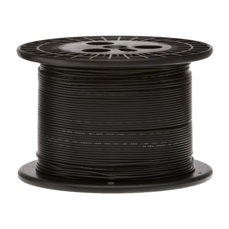 REMINGTON INDUSTRIES 22 AWG Gauge UL1061 Stranded Hook Up Wire, 300V, 0051 Diameter, Black, 25 ft Length 22UL1061STRBLA25